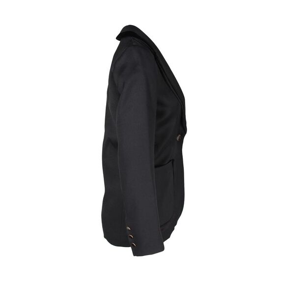 Sandro Elna Single-Breasted Blazer in Black Wool - Picture 2 of 5